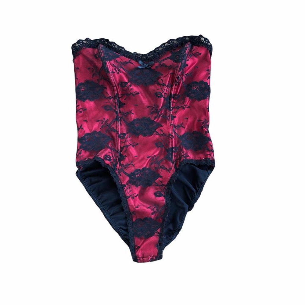 Vintage boned lace bodysuit